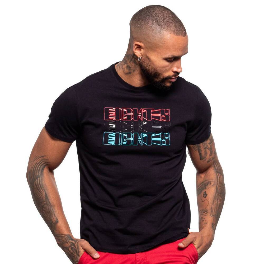 NEW EIGHT X rocket pop logo graphic t-shirt in navy
